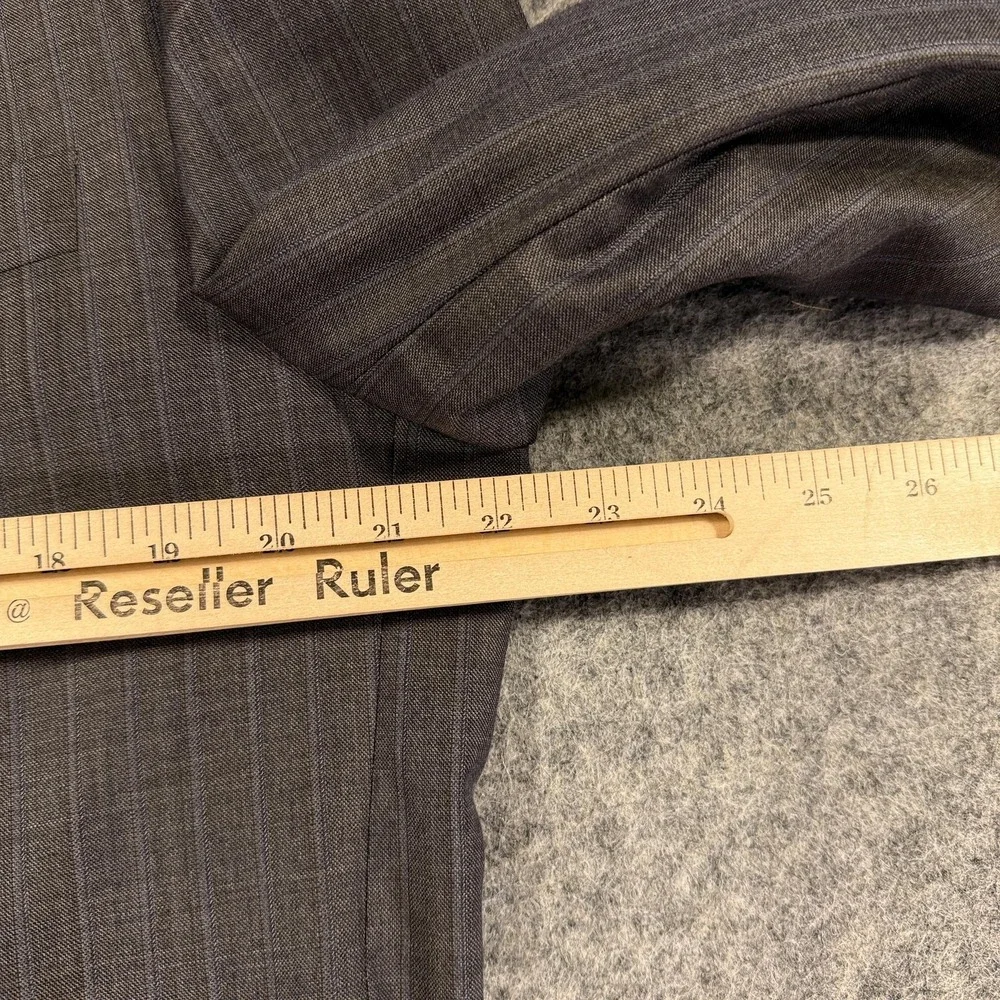 Hickey Freeman Blazer Mens 42 L Gray Pinstripe Tasmanian Super 150‎ Loro Piana